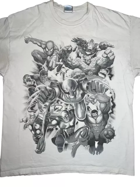 VTG MARVEL MAD Engine Magneto Avengers Wolverine Spiderman Shirt