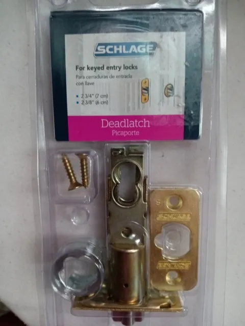 Schlage Deadlatch 2 3/4" 2 3/8" for keyed entry locks replacement part NEW