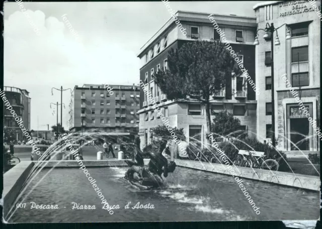 cg406 cartolina pescara citta' piazza duca d'aosta vedi retro