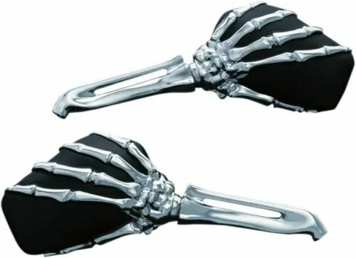 Kuryakyn Chrome Skeleton Hand Mirrors