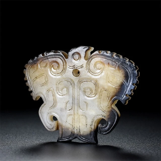 Chinese Antique Western Zhou Period Hetian Ancient Jade Jade Plate Pendants