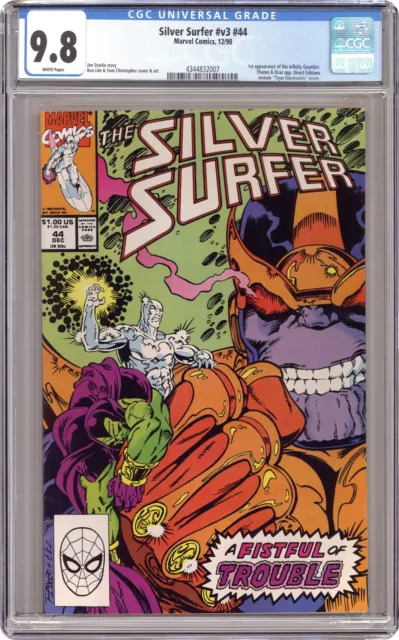 Silver Surfer #44 CGC 9.8 1990 4344832007 1st app. Infinity Gauntlet