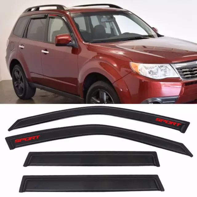 Fits 09-13 Subaru Forester Window Visors Smoke Rain Guard Shade Vent Deflector