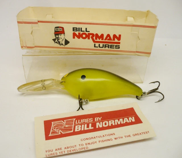 Vieux Leurre De Pêche Norman Deep Baby N – Un Vrai Vintage Dans Son Emballage D’origine, Noir Dbn