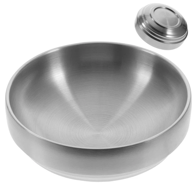 Lazycloud Saladier Coréen En Acier Inoxydable Doré – Grande Capacité 20 X 9 Cm – Bol Soupe, Nouilles, Ramen & Salade