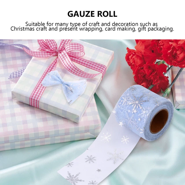 3 Sets Breite Tüll Rollen Weihnachten Tüll Rolle Beflockung Tüll Rolle 6