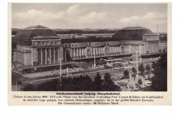 AK Leipzig "Reichsmessestadt-Hauptbahnhof" von 1923