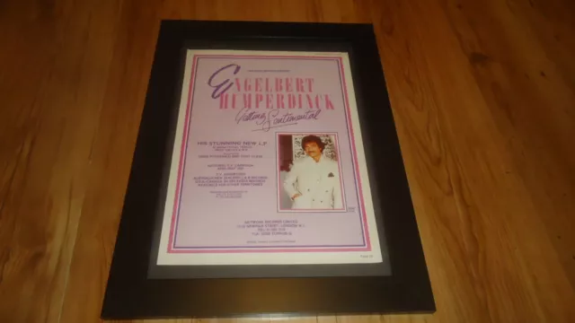 ENGELBERT HUMPERDINCK GETTING SENTIMENTAL-Framed original poster sized advert