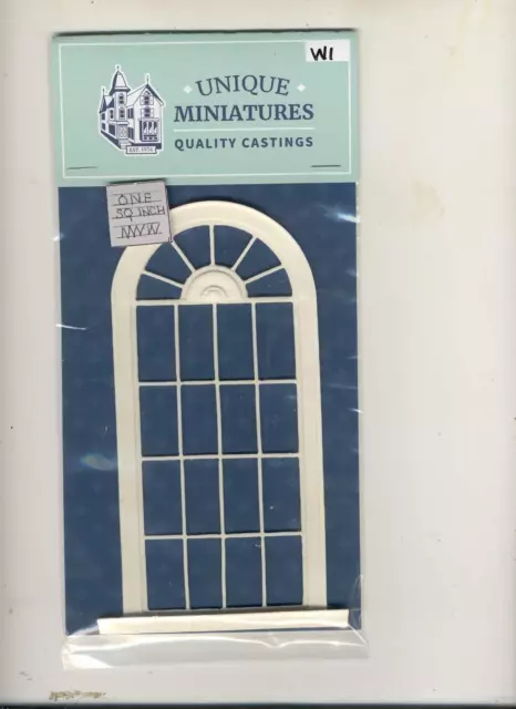 Window Circlehead  UMW1 - dollhouse miniatures 1/12 scale - polyresin