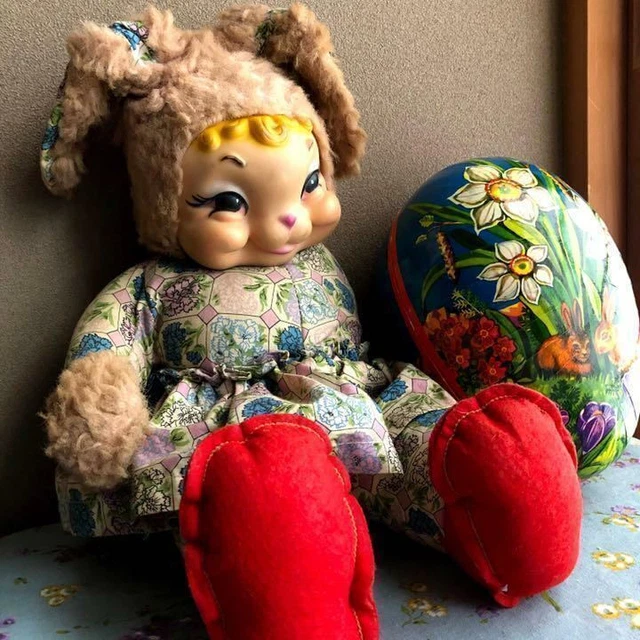 値下げ！1940s  VINTAGE  RABBITS  RUBBER DOLL 1940s-1950s USA vintage】knicker bocker BUNNY KUDDLES rubber
