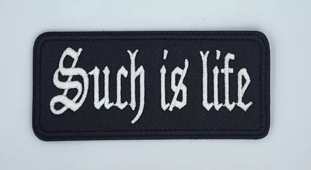 Such Is Life Australia White On Black Harley Davidson Biker Patch Iron / Sew On