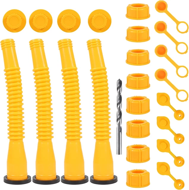 25 Pcs Gas Can Spout Kit QJIUBA 4 Sets for 1/2/5/10 Gal of Old Tanks Includes No