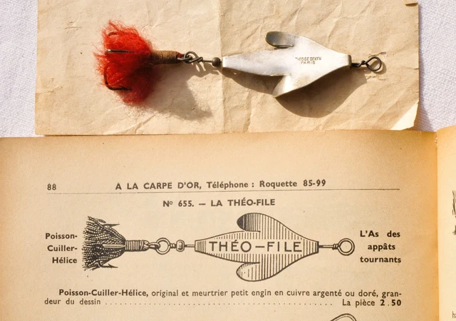 Vieux Leurre De Pêche Worth Années 1940/50 - Métal - Original Vintage