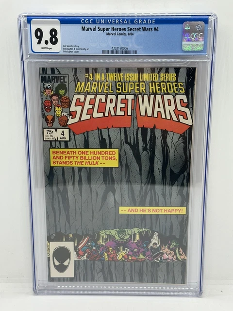 MARVEL SUPER HEROES SECRET WARS #4 CGC 9.8 NM/MT White Pgs  Marvel Comics 1984