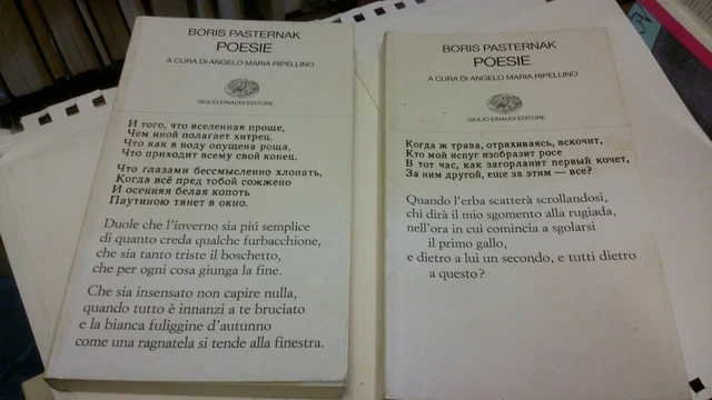 PASTERNAK, POESIE, CUR.AM RIPELLINO, EINAUDI, 2VOLL., 12o21