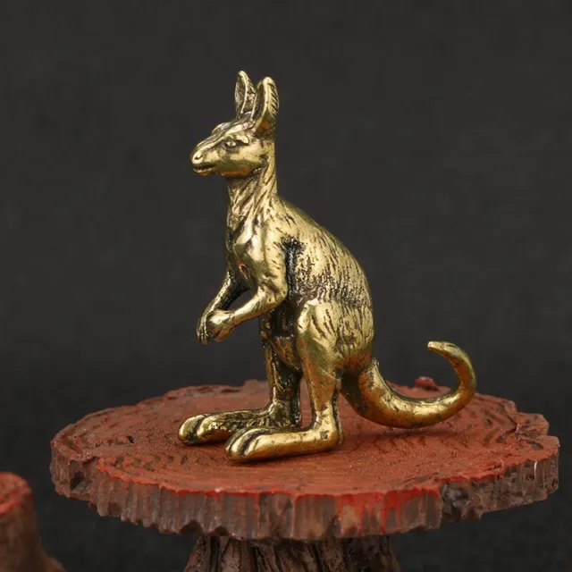 Soild Brass Kangaroo Statue Pet Ornament Animal Decoration Miniature Figurine