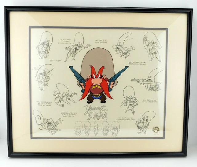 YOSEMITE SAM Limited Edition Model Sheet Warner Bros. Cel Art Cell Looney Tunes