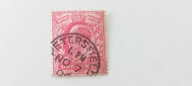 GB KEV11 1d Red - Petersfield Hampshire Postmark