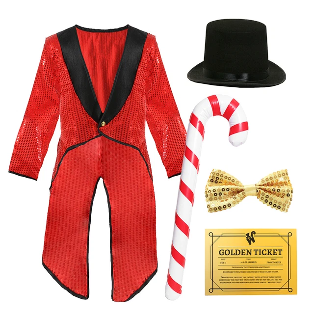 slim fit dress slacks Golden Ticket Child Costume - Willy Wonka Inspired main image 0