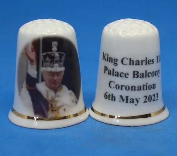 China Thimble --  King Charles 111 Coronation Balcony Scene May 2023