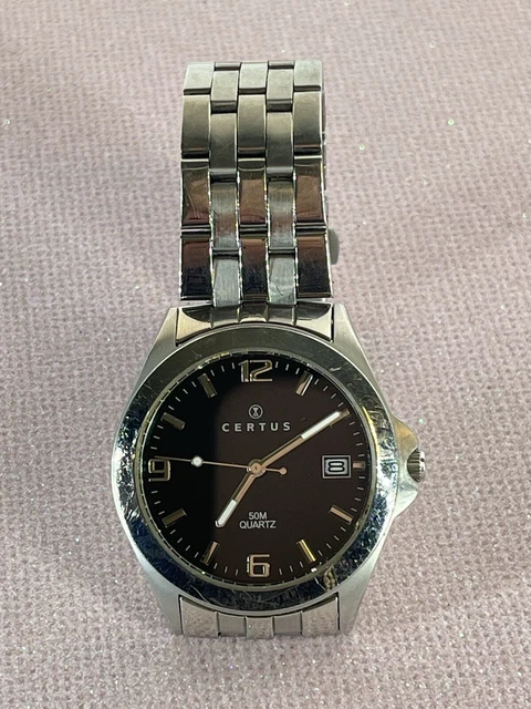 Montre homme vintage Certus cuir marron 611079