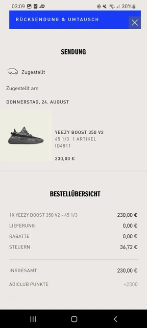 Adidas Yeezy Boost 350 V2 MX Dark Salt 45 1/3 NUOVO