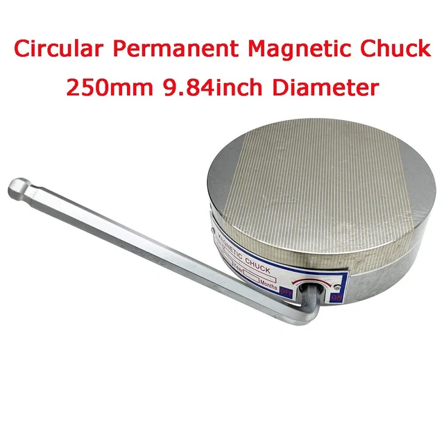 Circular Permanent Magnetic Chuck 250mm 9.84inch Diameter Fine Pole Round Chuck