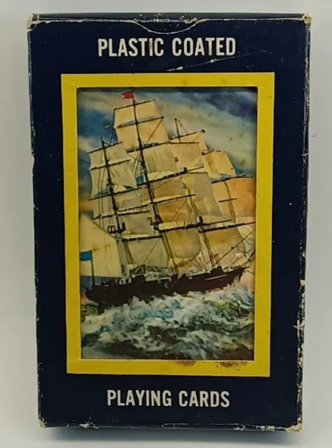 Vintage Astor Playing Card Ship Plastic Coated Playing Cards Sealed