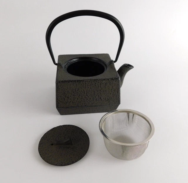 VINTAGE JAPANESE CAST Iron Tetsubin Tea Ceremony Tea Kettle Teapot 25.