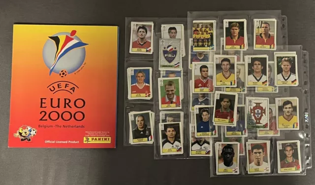 PANINI UEFA 2000 Euro Belgien Niederlande Album Leeralbum 300 Sticker ungeklebt