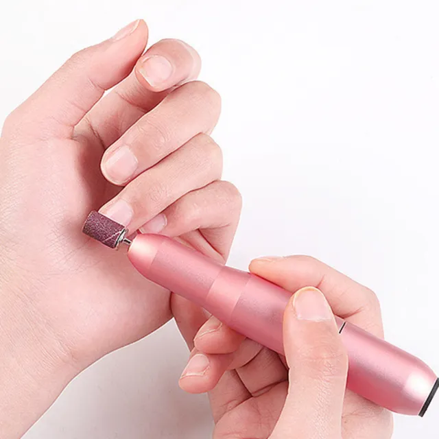 Penna per unghie compatta penna per unghie a basso rumore lucidatrice rosa