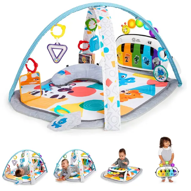 Baby Einstein 4-in-1 Kickin' Tunes Music and Language Play Gym and Piano Tummy T