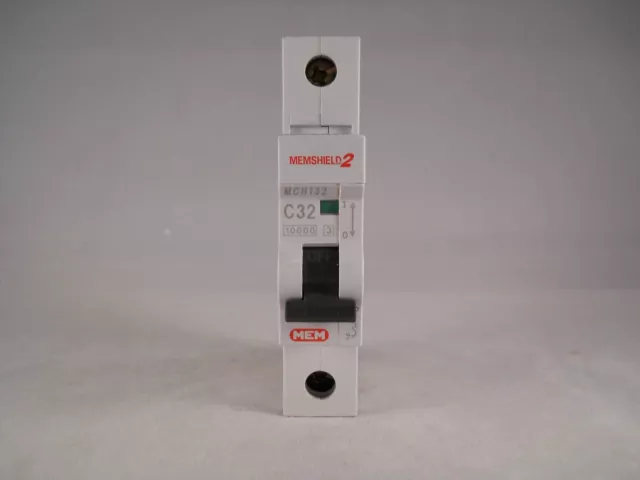 MEM Memshield 2 MCB 32 Amp Type C 32A Single Pole Circuit Breaker MCH132 2