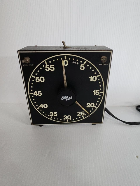 Foto vintage GRA LAB brillo cuarto oscuro temporizador de 1 hora funciona