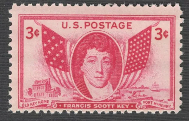 US. 962. 3c. Francis Scott Key (1779-1843)  Issue. MNH. 1948