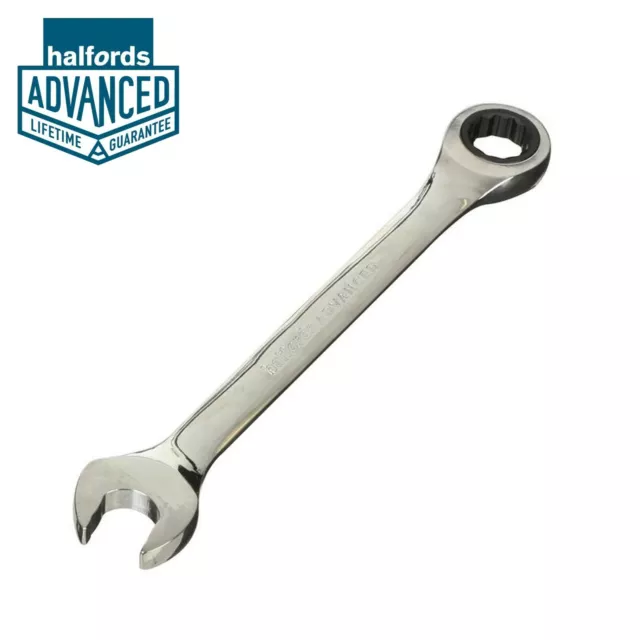 Halfords Advanced Ratchet Spanner Combination Straight 7 mm - 24mm Chrome Wrench