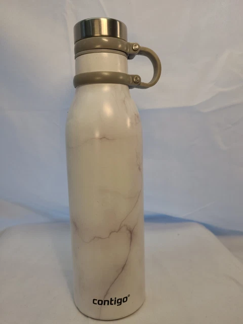 Contigo 20 oz white purple marble vacuum insulated stainless steel water bottle