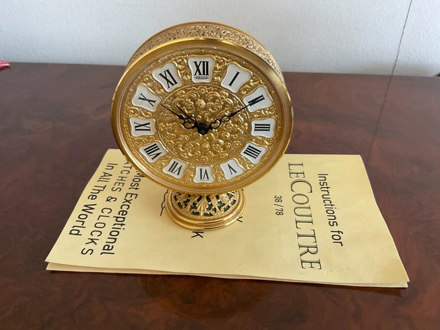 Table Jaeger PENDULE DE TABLE Jaeger Lecoultre Tischuhr 8 Day Alarm Clock Art Deco ...