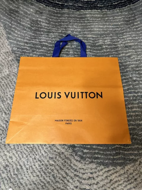 LOUIS VUITTON Orange Paper Gift Bag Envelope with Ribbon - Size 8.5” x  7.5”x 3”