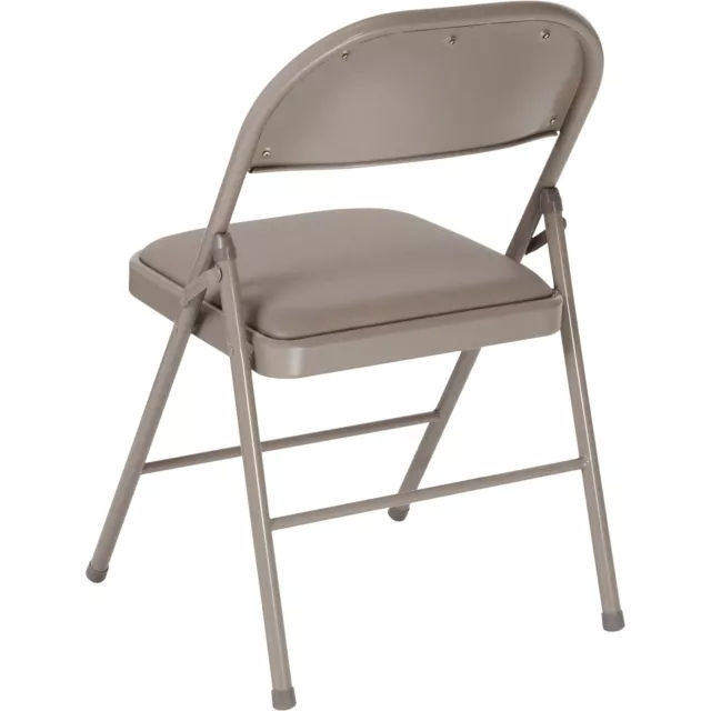 Flash Furniture Double Braced Vinyl Folding Chair — Gray, 300-Lb. Capacity,
