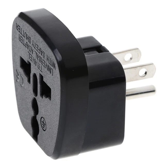 Universal EU UK AU to US USA Canada AC travel power plug adapter converter-B-cx