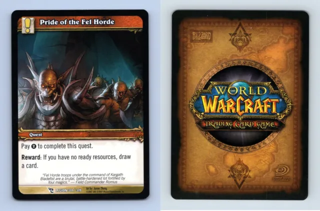 Pride Of The Fel Horde #311 March Of The Legion Common Warcraft 2007 TCG Card