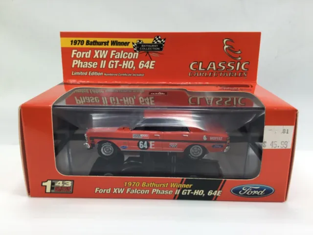 1/43 Classic Carlectables Ford XW Falcon Phase II GT-HO 64E 1970 Bathurst Winner