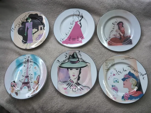 Rosanna Plates Set Of 6 Paris France