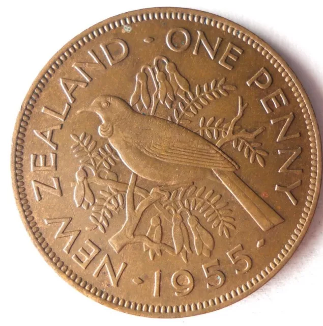 1955 NEW Zealand PENNY - High Grade Coin Zealand Bin C