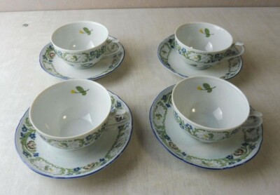 de Asta 1851 ASTA Lot de 4 tasses et sous tasses Germany décor Nancy 