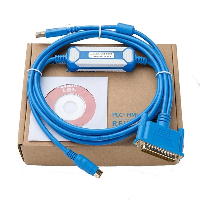 USB-SC09+ Isolation Programming Cable For Mitsubishi FX All Series  FX1S/1N/2N..