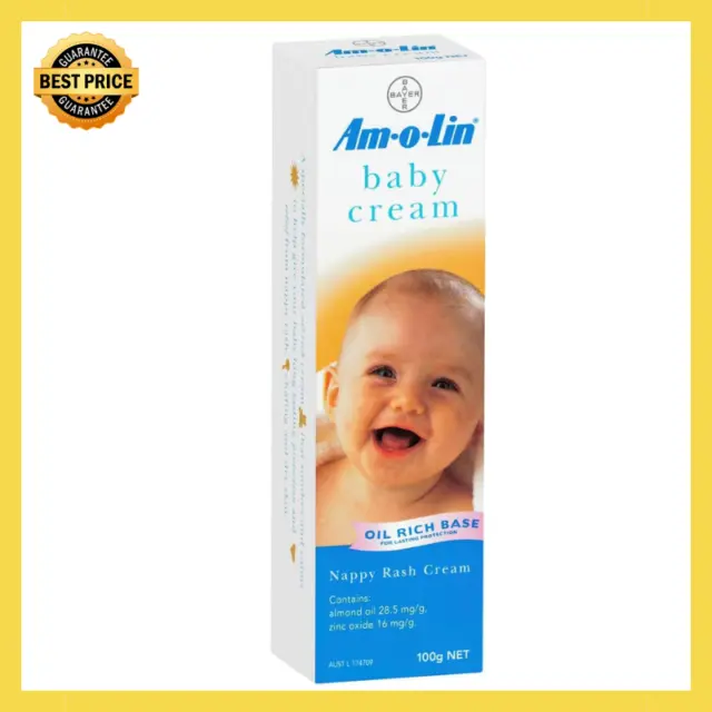 Bepanthen Amolin Nappy Rash Baby Cream to Treat and Prevent Nappy Rash, Soothes