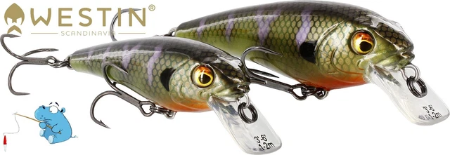 Westin BullyBite Kurbelköder schwimmendes Raubtier Hecht Angelköder (6 cm 9 g)