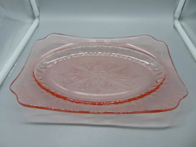 Jeannette Adam Pink Depression Glass Rectangular Platter